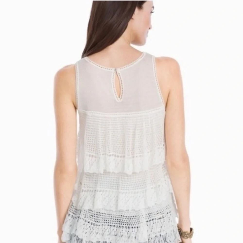 White House Black Market Crochet Top - Picture 2 of 7